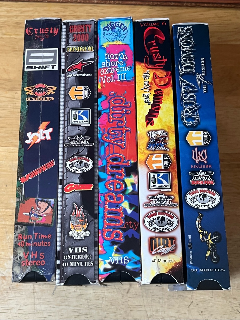 Crusty Y2K 90s VHS movie tape lot metal millennium MX freestyle motocross Tested